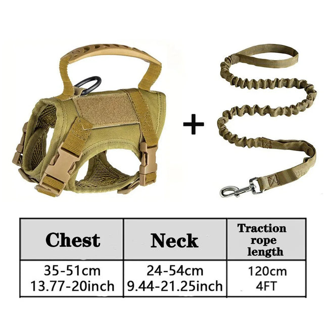 Tactical Cat Dog Harness Leash For Working Adjustable Pet Vest Harness Soft Mesh Training Puppy Straps - product image 9