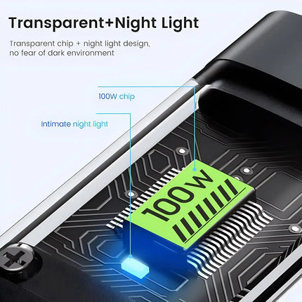3 in 1 100W USB A Cable Fast Charging Micro USB Data Cord Phone Charger Quick Charge Cable For iPhone Samsung - product image