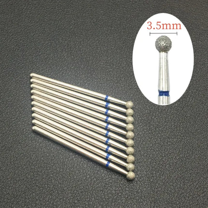 10 Piece Nail Milling Cutter Set Diamond Electric Nail Enhancement Drill Nail Drill Corner Cleaning Drill Burr Accessories Tool