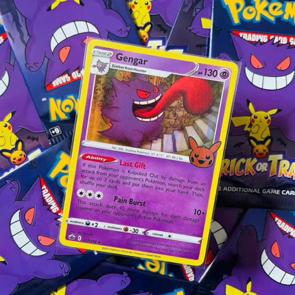 Cartoon Anime Pokemon Game Collection Card Halloween Trick or Trade Gengar & Pikachu Cards Mini Booster Bag Battle Trainer Gift