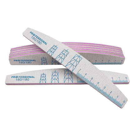5/10 Pcs Double Sided Nail Art File Set With Scale Grey Sandpaper Nail Stylist Supplies Manicure Products Sand Nails Salon Tools