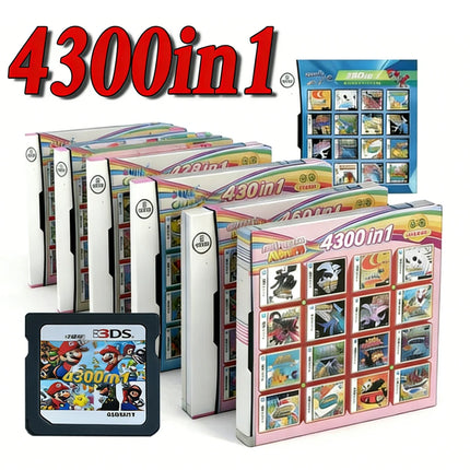 Pokemon 4300 in 1 Compilation Game Cards DS NDS 3DS 3DS NDSL Game Cartridge Card Video Game Handheld Player (R4 card)