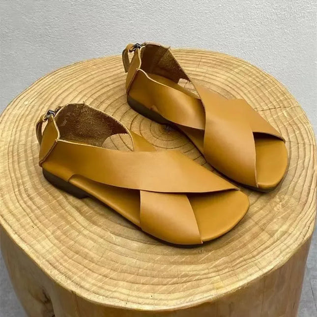 Summer New Women Sandal Fashion Open Toe Female Simple Gladiator Shoe Flats Heel Casual Beach Roman Ladies Shoes Sandalias Mujer