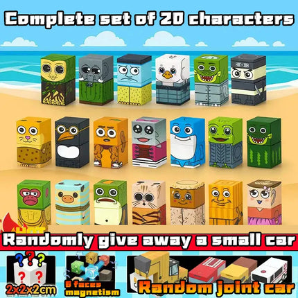 94pcs children's magnetic building blocks - Brainrot character DIY toys and Tung Sahur&Turarero STEM educational creativity