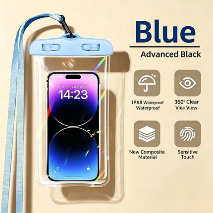 Waterproof Phone Pouch,Floatable Waterproof Phone Pouch with Touchscreen,Universal IPX8 Waterproof Cell Phone Case,Underwater Photography,for Swimming,Rafting,Diving,for All Models