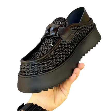 Luxurious Leather Low-Top Casual Shoes Breathable Work Business Men's Footwear Summer New Style Wear-Resistant Synthetic Upgrade