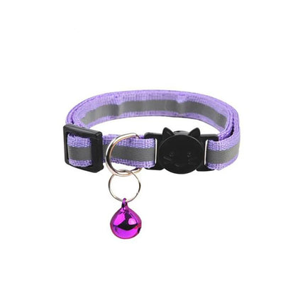 Reflective Breakaway Cat Collar Neck Ring Necklace Bell Pet Supplies Safety Elastic Adjustable Reflective Collar Pet Products