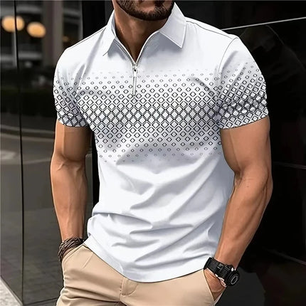 Men's Polo Shirts Golf Shirt Button Up Breathable Quick Dry Moisture Wicking Short Sleeve Mans Clothes Summer Tennis Sportswear