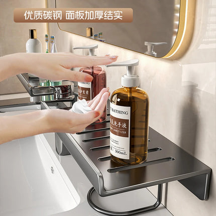WV Home Garden Kitchen Sink Faucet Draining Storage Rack Dishwashing Sponge And Steel Wool Holder for Organization
