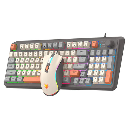K820 USB Wired Game Keyboard Mouse Set Illuminated Desktop/Laptop Home Office Female Male Keyboard - product image from BSM M