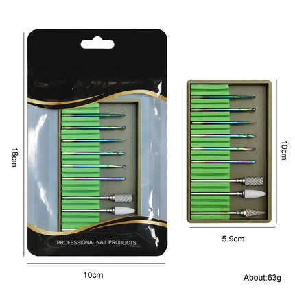 Alloy Tungsten Steel Nail Drill Bits Kits To Remove Cuticle Nail Art Grinding Head Tool Ceramic Nail Polishing Tool