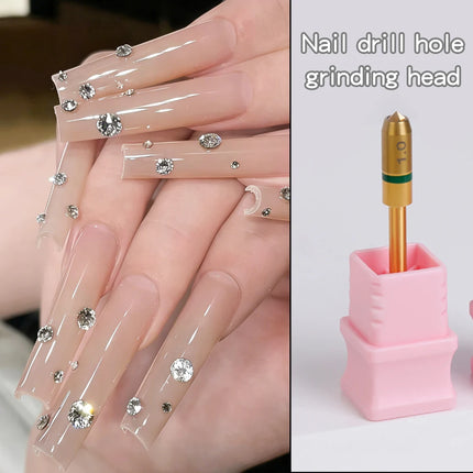 Kaniu 2.32mm/2.35mm Nail Point Positioning Drill For Grinding Head Tungsten Carbide Nail Tip Bottom Drill Bit Electric Nail Tool