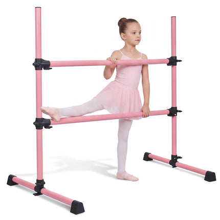 Ballet Barre 4FT Freestanding Dance Barre for Beginners,Home Practice, Pilates & Stretching | Heavy Duty Supports 350 Lbs, Adjustable Height,48 Inch Portable Ballet Bar for Kids & Adults,