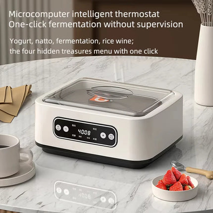 1.6L Yogurt Maker Multi-functional Ice Cream Automatic Professional Adjustable Temperature Time Yogurt Maker Pudding Maker 220V