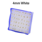 4mm White CZ