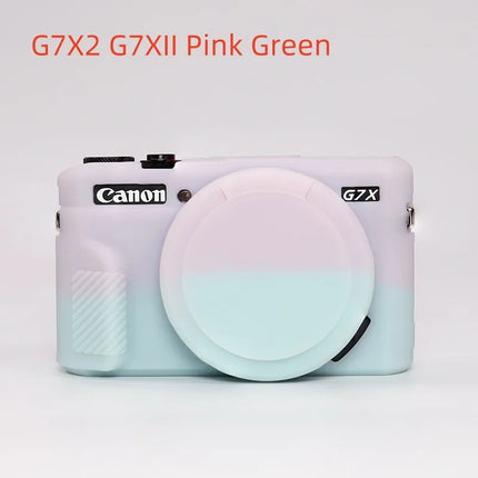 Camera Soft Silicone Skin Cover For Canon G7XII G7X2 G7X Mark 2 G7X3 Body Rubber Case Bag For G7 X Mark III With Lens Protector