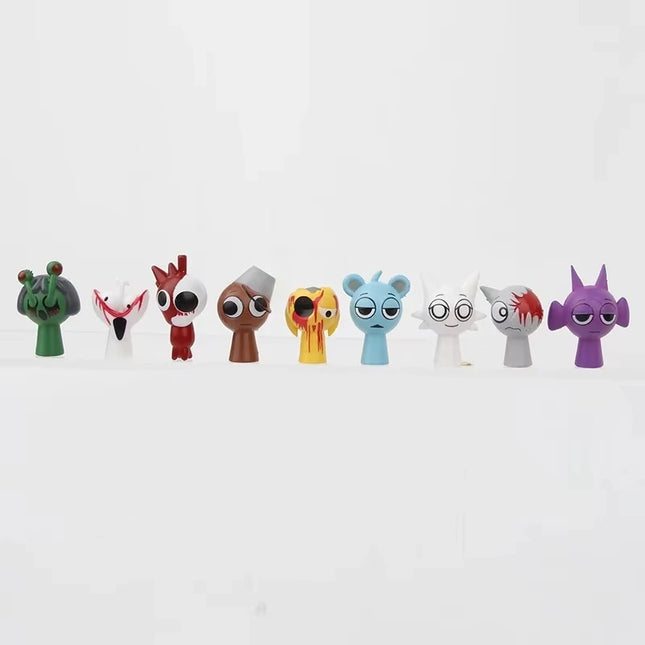 48pcs/Set Mini Sprunki Action Figure Toy Cartoon Movie Sprunki Wenda Model Doll Figurines Kids Gift