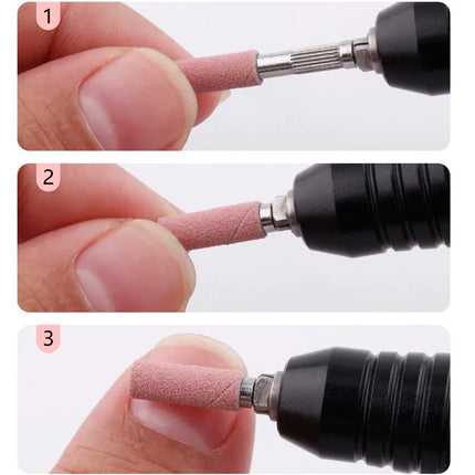 50/100Pcs 3mm Nail Sanding Bands-120/150/180/240 Grit Mini Nail Drill Bit Electric Nail File Accessory Polishing Manicure Tool