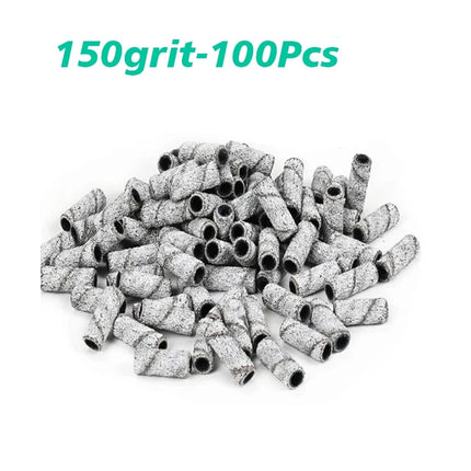 50/100Pcs 3mm Nail Sanding Bands-120/150/180/240 Grit Mini Nail Drill Bit Electric Nail File Accessory Polishing Manicure Tool