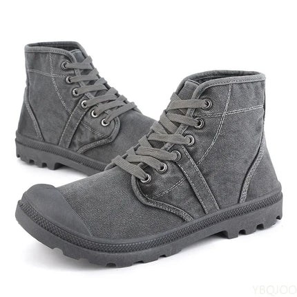 Canvas Shoes Men's Casual High-top Shoes Men's Thick-soled Shoes Comfortable Sports Shoes Men's Retro Casual Shoes Boots