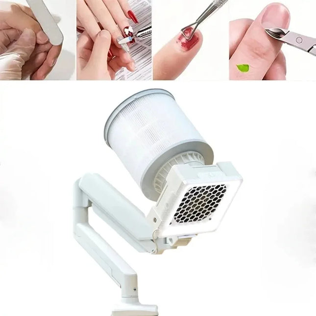 Máquina de recolección de polvo de uñas de escritorio, aspiradora de polvo de uñas para manicura, pedicura, salón de uñas, removedor de succión de polvo potente