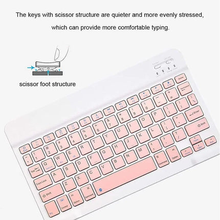 10 Inches Bluetooth Mouse Keyboard Set For Ipad Mobile Phone Tablet Universal Ultra-thin Wireless Pink Green - product image
