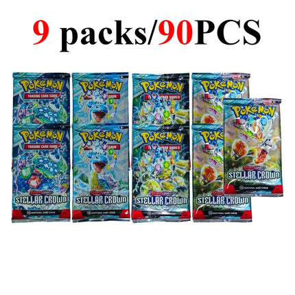 90/360PCS Pokémon Card Packs 151， ASCENDED HEROES 。Evolutions,PALDEAN FATES,English Reinforcement,Battle Transaction Card Gift