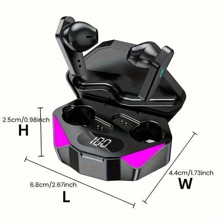 X15 TWS Wireless Bluetooth Headset LED Display Gamer Earbuds with Mic Wireless Headphones Noise Cancelling - product image fr