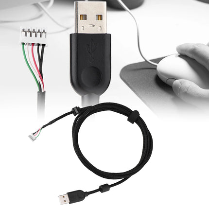 USB Mouse Cable Replacement 2.19yd Plug and Play Mouse Cable Replacement for  G502 Mouse Cable Replacement Line