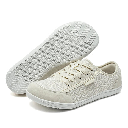 HOBIBEAR Unisex Barefoot Shoes Wide Toe Minimalist Zero Drop Walking Sneakers Lace-Up Outdoor Lightweight Casual Shoes
