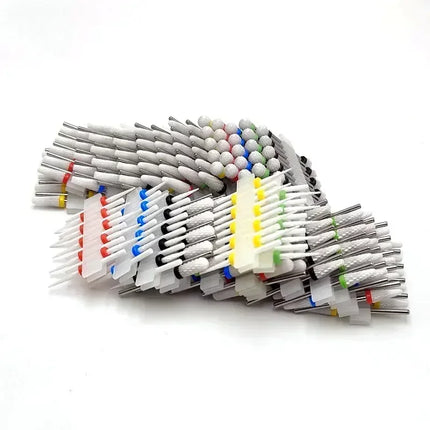 10 Ceramic Drill Bits, Milling Cutters, Rotating Nail Polish Grinding Machine Accessories, Overflow Removal Tool Accessories