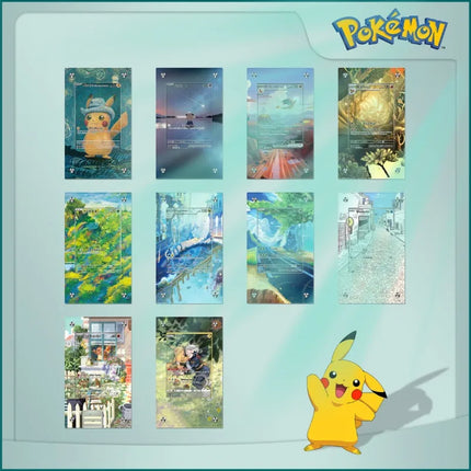 Pokemon Card Brick Photo Frame Van Gogh Museum Pikachu Charizard Acrylic Card Brick Photo Frame PTCG Gift Toy Not Include Cards