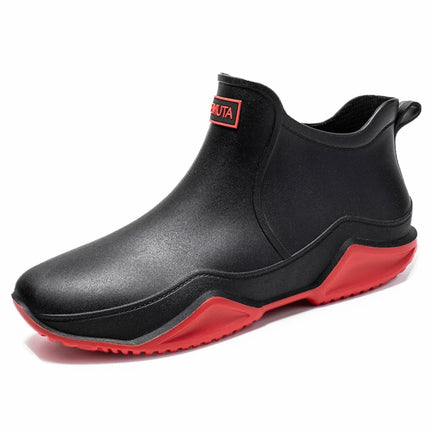 Fashionable Men & Women’s Ankle Rain Boots Anti-Slip Waterproof Shoes Work Boots Suitable For Summer & Winter Rainy & Snowy Day