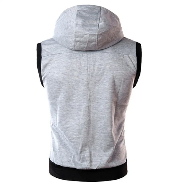 Neue Herren Kapuzen-Westen Ärmellos, Einfarbig, Slim Fit, Casual Cardigan Oberbekleidung, Herren Vintage Weste Streetwear Weste Hoodies