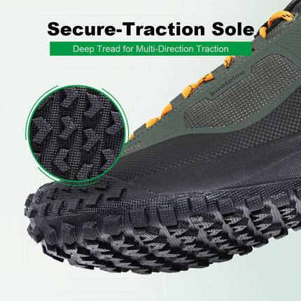 Baasploa Men Hiking Shoes Comfort Soft Waterproof Male Trekking Sneakers Fashion Resistant Non-slip Outdoor Climbing Shoes