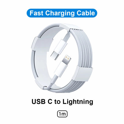 30W PD Fast Charger For iPhone 14 13 12 USB C To Lightning Quick Charging Cable For iPhone 17 16 15 Pro Max Type C Power Adapter