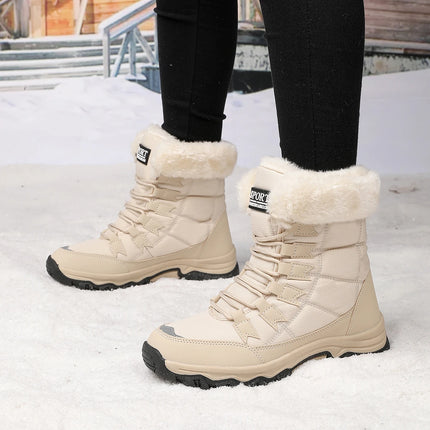 New Women's Boots Winter High Quality Keep Warm Mid-Calf Waterproof Snow Boots Women Comfortable Ladies Thigh High Hiking Boots