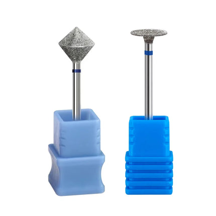 1/2Pcs C Radians Diamond Nail Drill Bit Milling Cutter Nail Edge Trimming Tool Diamond Sand Polishing Manicure Accessories