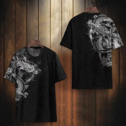 New Chinese Style T-Shirts Dragon Totem 3D Print Men Women Tees Short Sleeve Round Neck T Shirt Harajuku Y2K Tops Men's Clothing