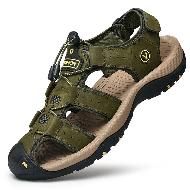 Summer Men Sandals Genuine Leather Mens Casual Shoes Outdoor Men Leather Sandals for Men Beach Shoes - product image 9