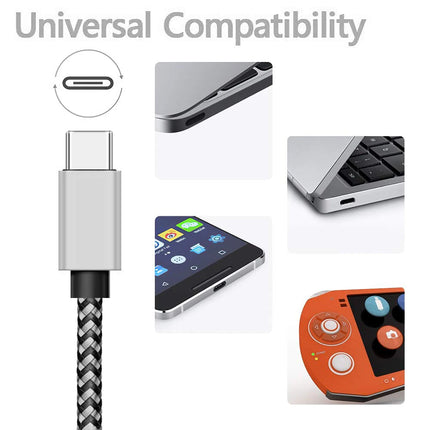 USB USB-C Cable 2.4A Fast Charging Battery Charger Wire Woven Nylon Data Cable Mobile Phone Charger For Huawei - product imag