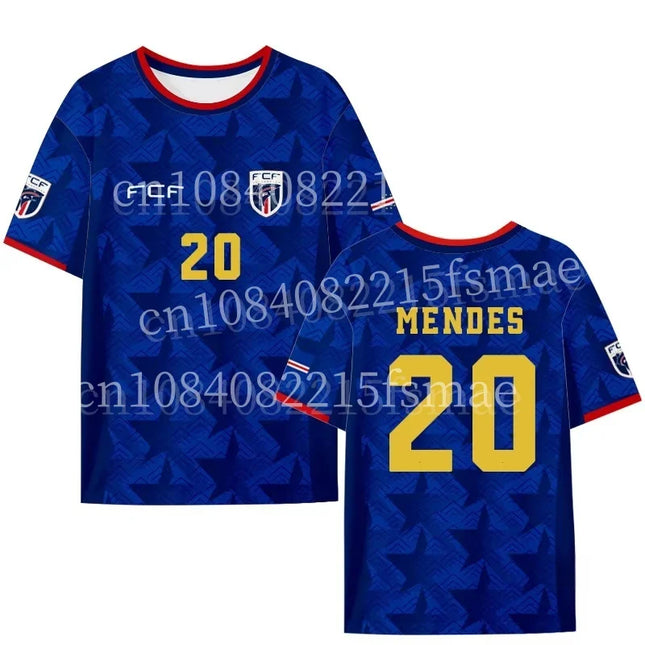 Kap Verde Fans Trikot Vozinha 1 Shirt Kinder Herren 3D Gedrucktes Fußball T-Shirt Kap Verdische FCF Fans Tee Sommer Freizeit Sportbekleidung Oberteil
