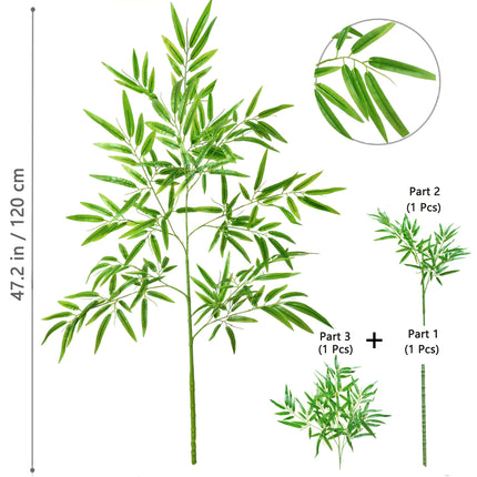 Artificial Green Bamboo Leaf Branches - image 35