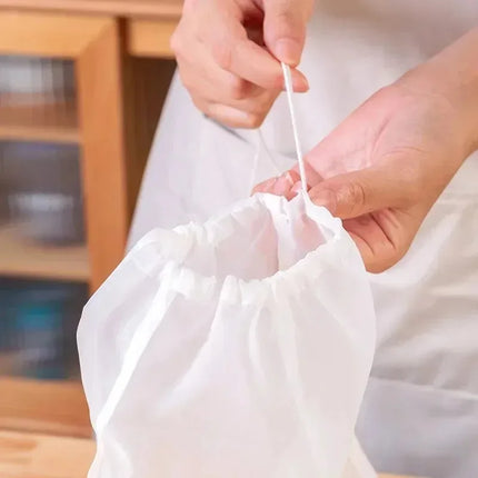1/3/5Pcs Reusable Nut Milk Bags Strainers Unbleached Nylon Cheesecloth Bag Food Cheese Yogurt Filter Kitchen Fine Mesh Strainer