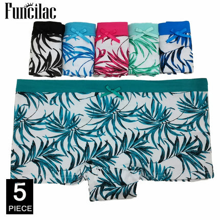 Panties cotton boxer women underwear Safety female panty print lingerie ladies girls intimate woman 5 Pcs/Lot