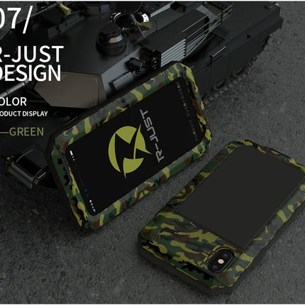 Heavy Duty Metal Aluminum Phone Case for iPhone 14 13 12 11 Pro Max XR XS 6 6S 7 8 Plus X SE Doom Armor Shockproof Case Cover