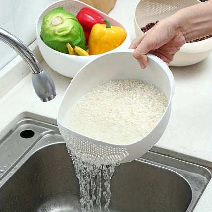 1 Piece Of Rice Drainage Basket Rice Filter Fruit And Vegetable Drainage Sieve Kitchen Supplies Small Tools - product image f