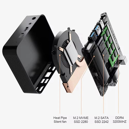 Portable Mini PC Windows 11 Pro intel Core i3 6100U 16GB RAM 1TB 2TB SSD PC Computer Dual WIFI 6 BT5.2 4K HD Mini Pc Desktop