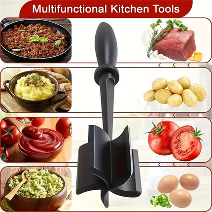 1pc Meat Chopper, Meat Shredder, Heat Resistant Suitable For Hamburger Meat Ground Beef Smasher - product image from BSM MART