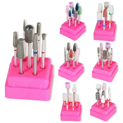 7 Pcs Tungsten Carbide Ceramic Nail Drill Bits For Manicure Removing Gel Varnish Nail Drill Bit Kits Accessories Engraving Tools